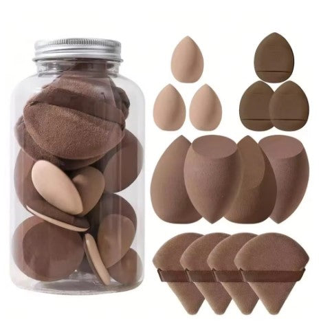 BLENDER MAKE-UP SCHWAMM - BOTTLE SET COFFEE