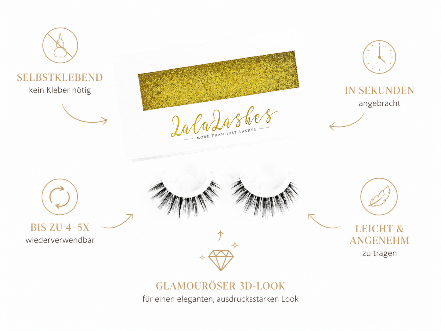 3D SELF-ADHESIVE EYELASHES - GLAM GIRL