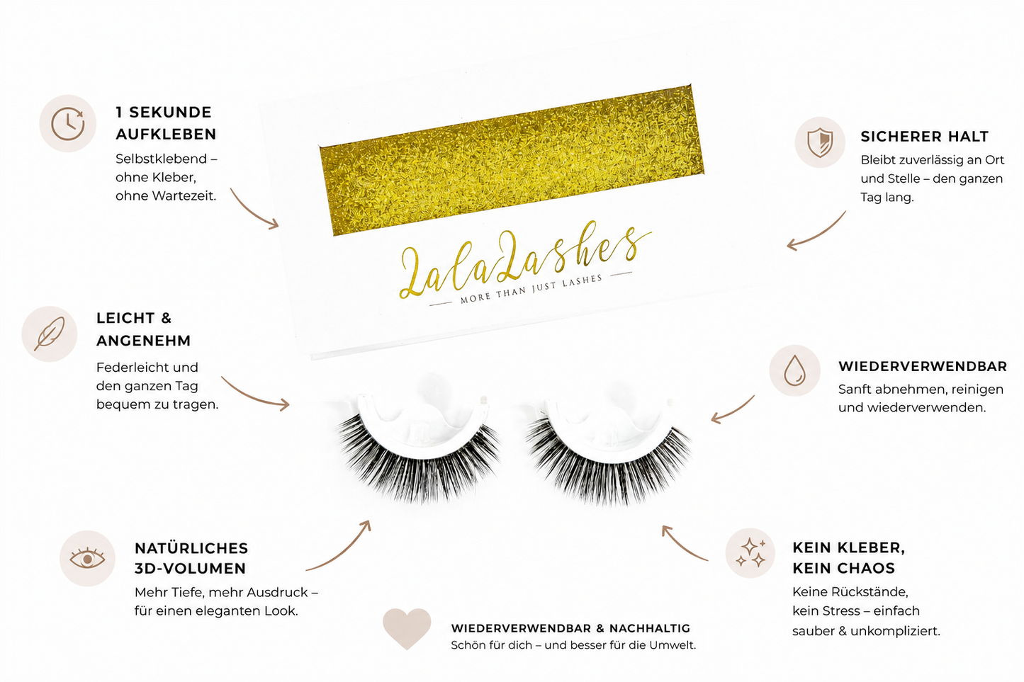 FAUX CILS AUTO-ADHÉSIFS 3D - GLAMOUR WAVES