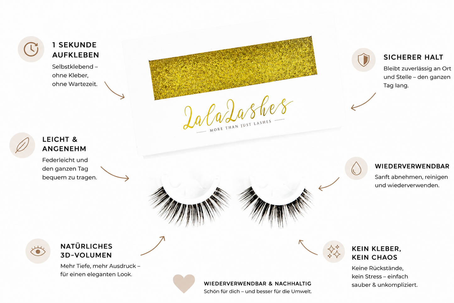 FAUX CILS AUTO-ADHÉSIFS 3D - SOFT EYES