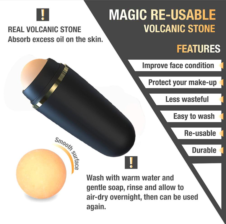 OIL-ABSORBING FACIAL ROLLER
