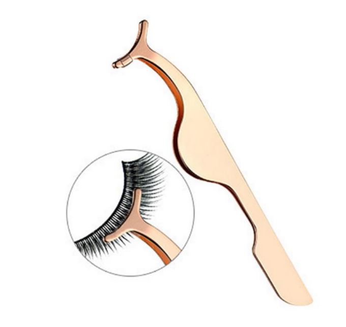 EYELASH APPLICATOR TWEEZERS - black/gold