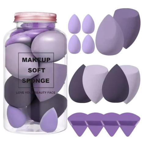 BLENDER MAKEUP SPONGE - BOTTLE SET PURPLE